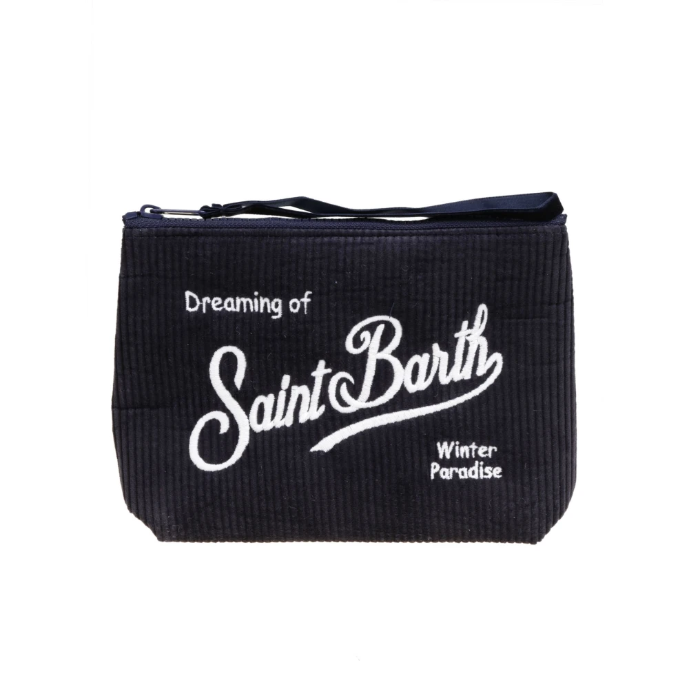 MC2 Saint Barth Neopreen clutch met stijlvolle print Blue Dames