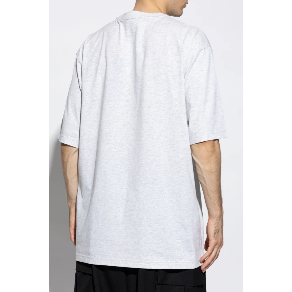 Y-3 T-shirt met logo Gray Unisex