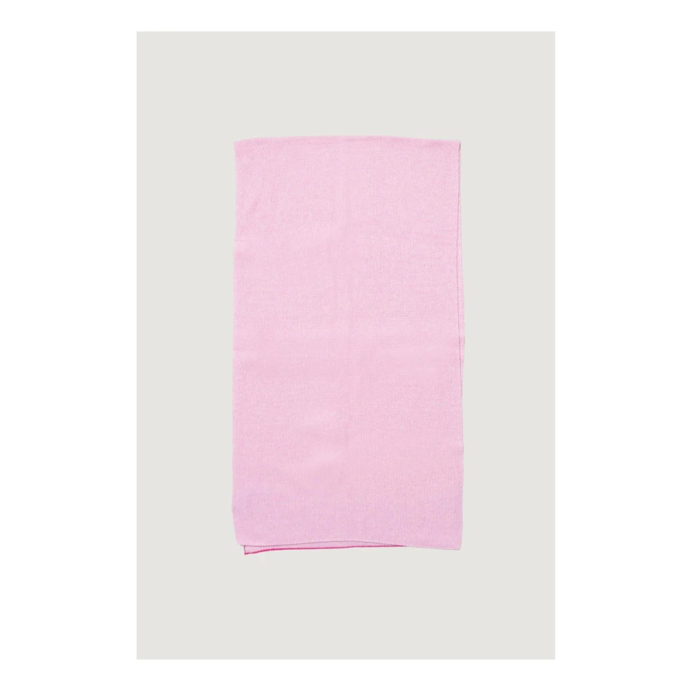 Moschino Roze Wolmix Logosjaal Pink Dames