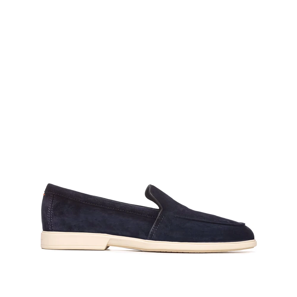 Santoni Men's Blue Loafers, 8 1/2 Uk, Stylish Loafers For