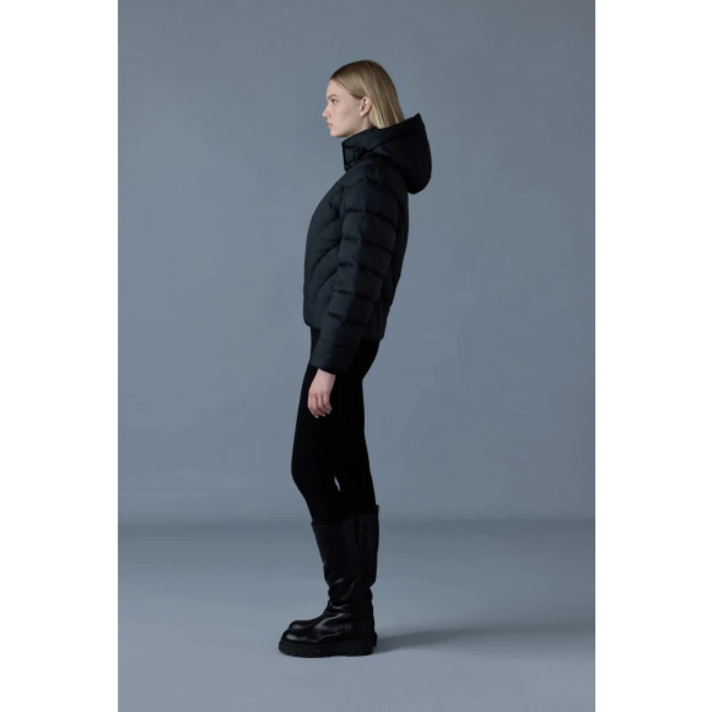 Mackage Hope Softwash afgeronde gewatteerde donsjack Black Dames