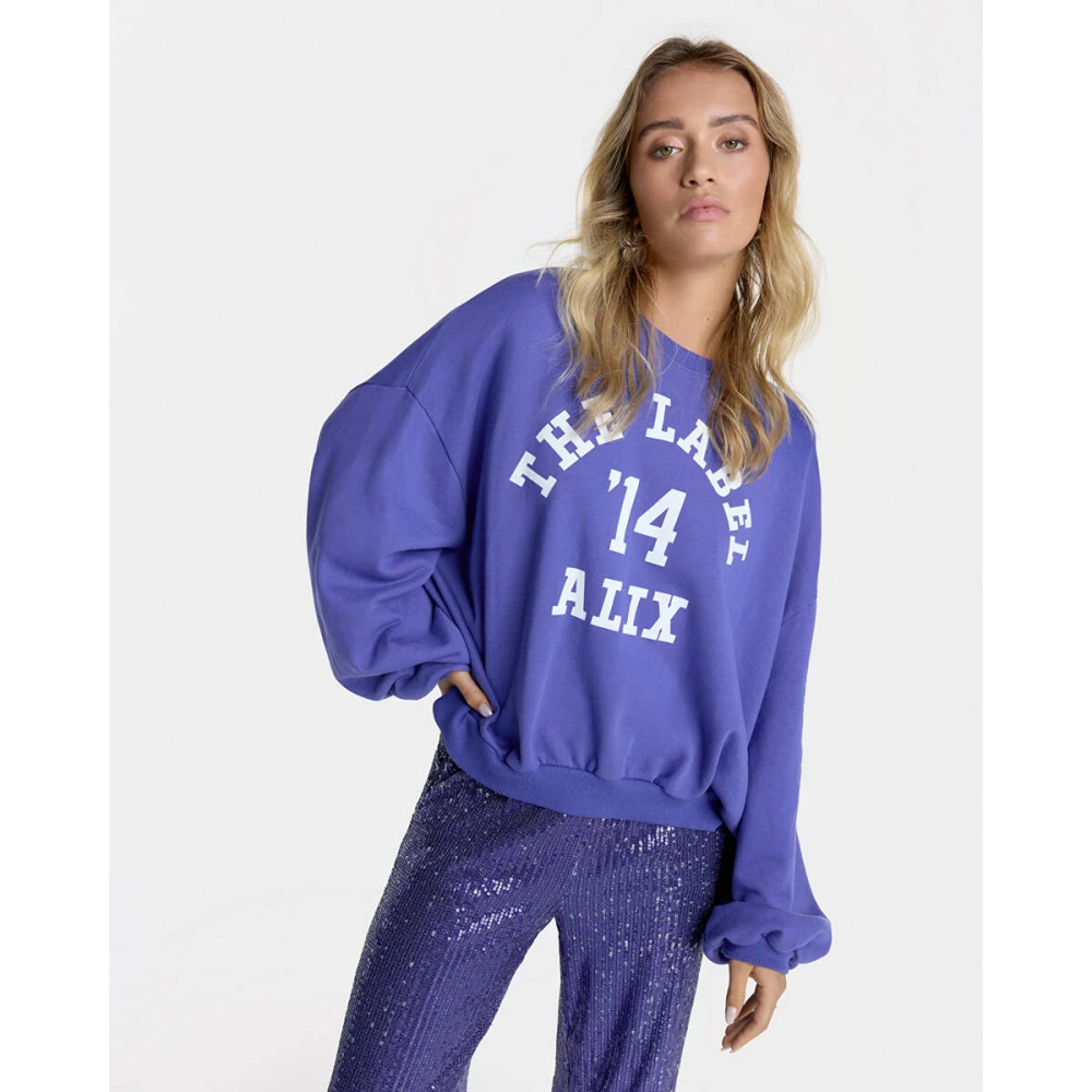 Alix The Label Gebreide Gewassen Dames Trui Purple Dames