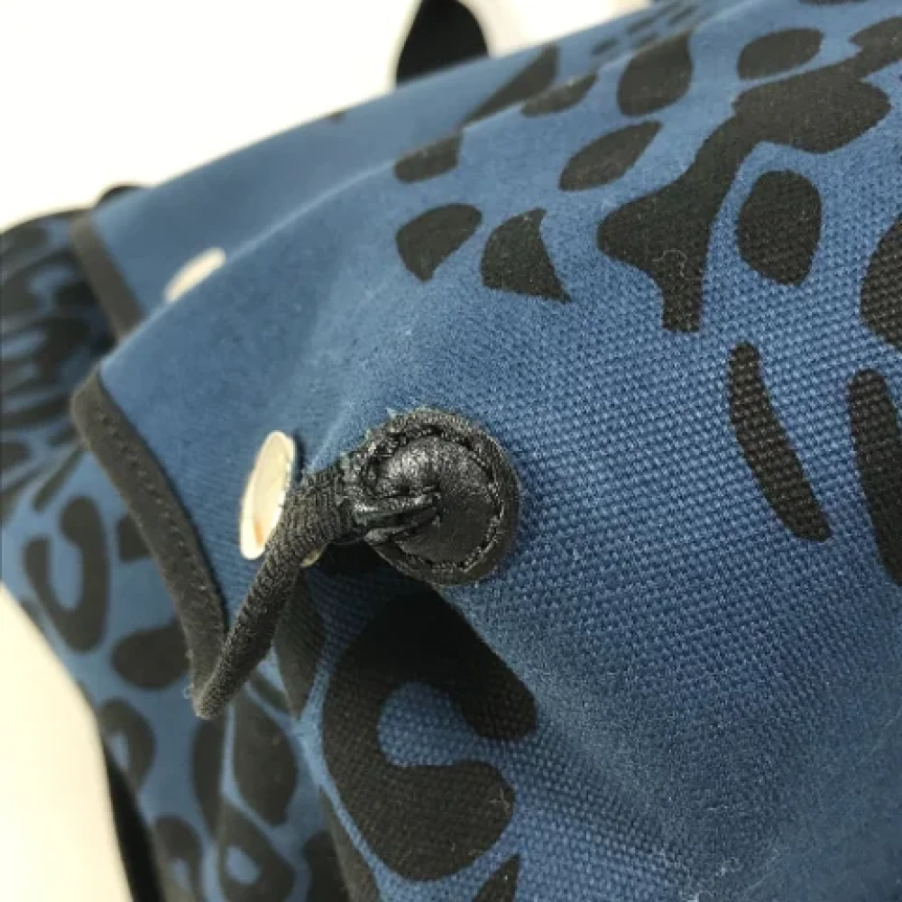 Hermès Vintage Pre-owned Fabric shoulder-bags Blue Dames