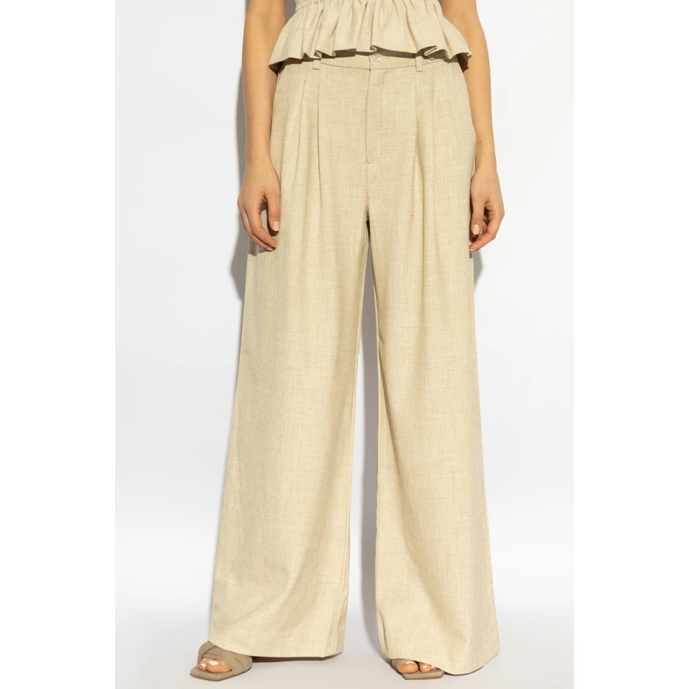 Gestuz Geplooide broek Beige Dames