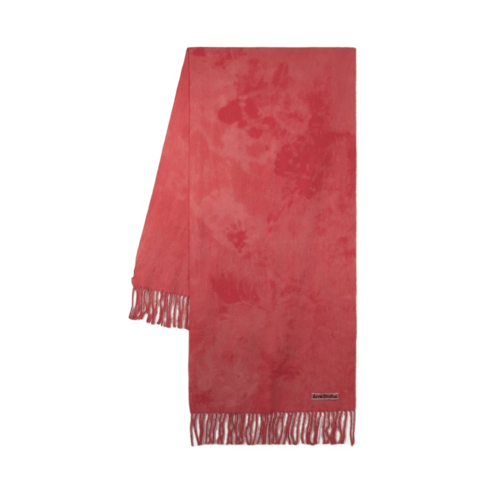 Acne Studios Women's Pink Winter Scarves, One Size, Tie Dye Wool Scarf