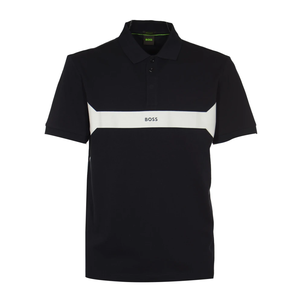 Hugo Boss Kleur Blok Polo Shirt Blue Heren