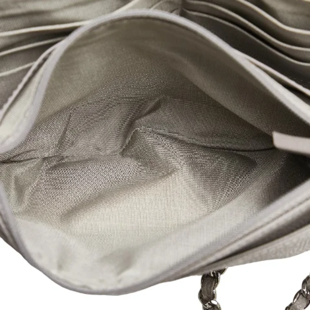 Chanel Vintage Pre-owned Leather chanel-bags Gray Dames