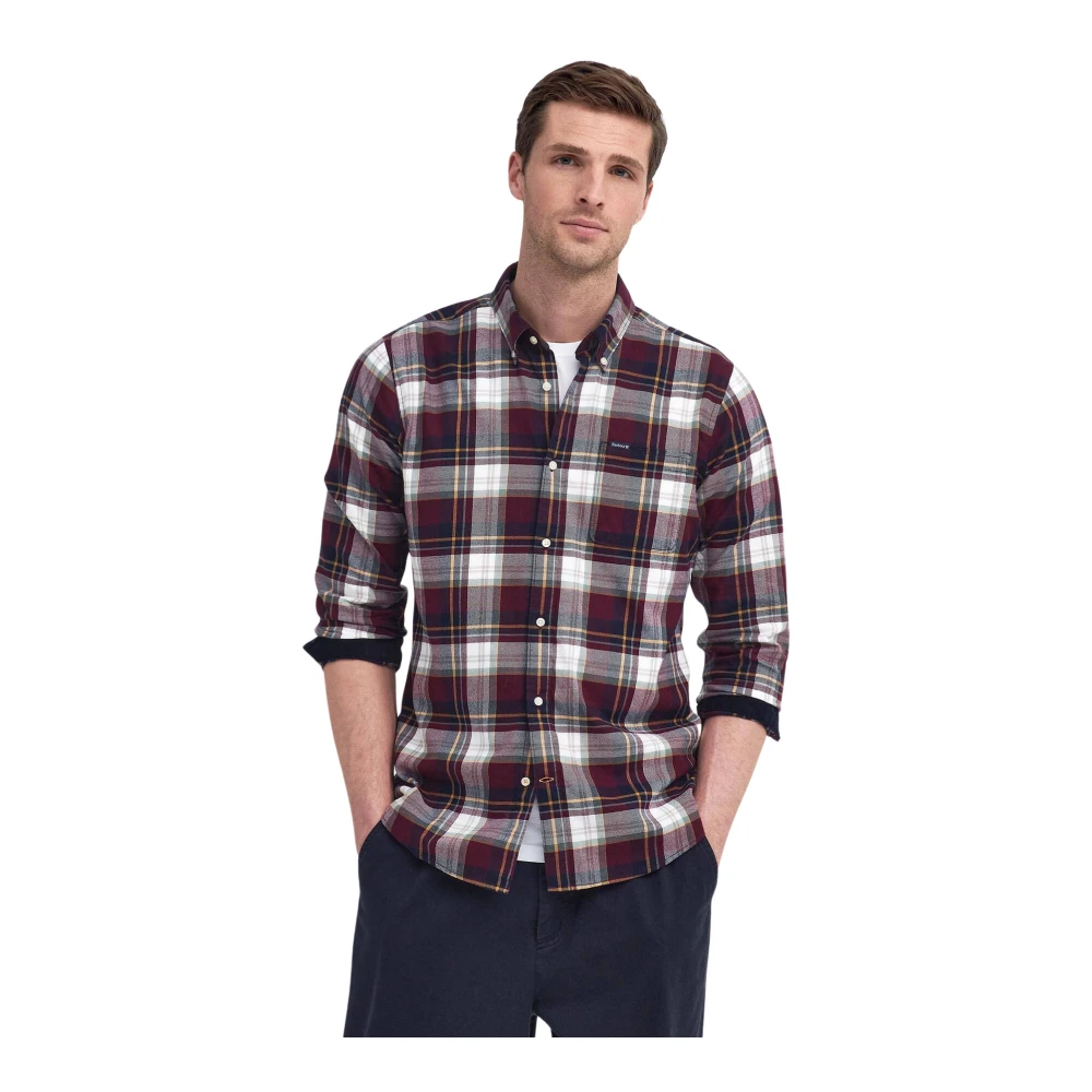 Barbour Multicolor Casual Shirts, Male, Xl, Crossfell Tailored Long-Sleeved Shirt