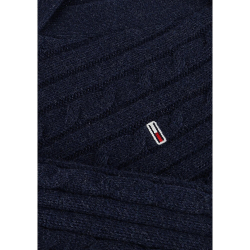 Tommy Jeans Blauwe Kabel Rugby Sweater Blue Dames