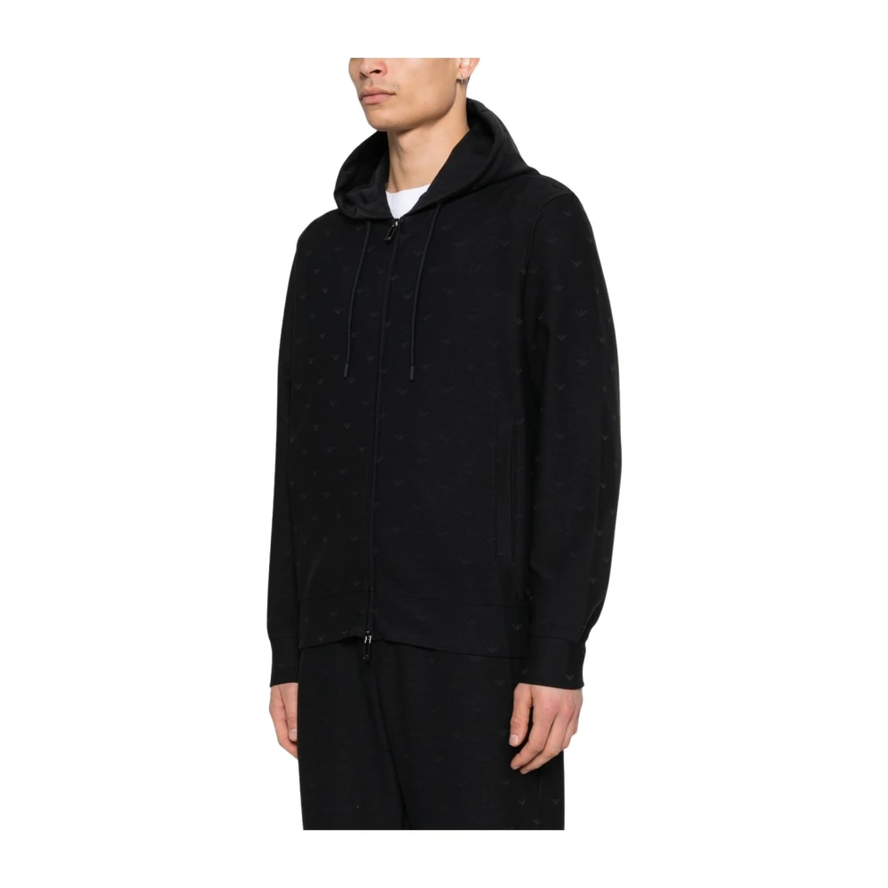 Emporio Armani Men's Blue Zip-Through Sweatshirt - Zip-Throughs - Xl - Sweatshirts & Hoodies