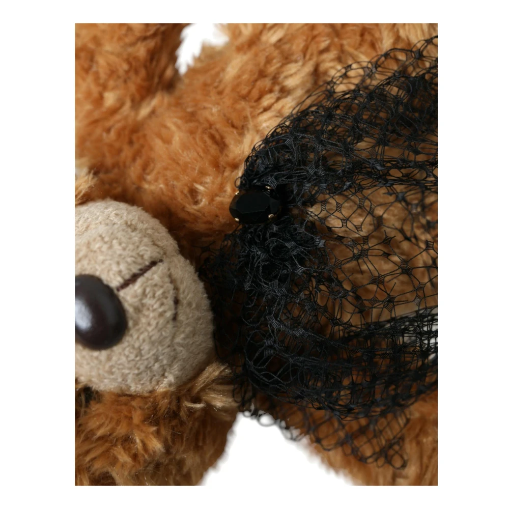 Dolce & Gabbana Kristallen Kroon Teddybeer Haarband Brown Dames