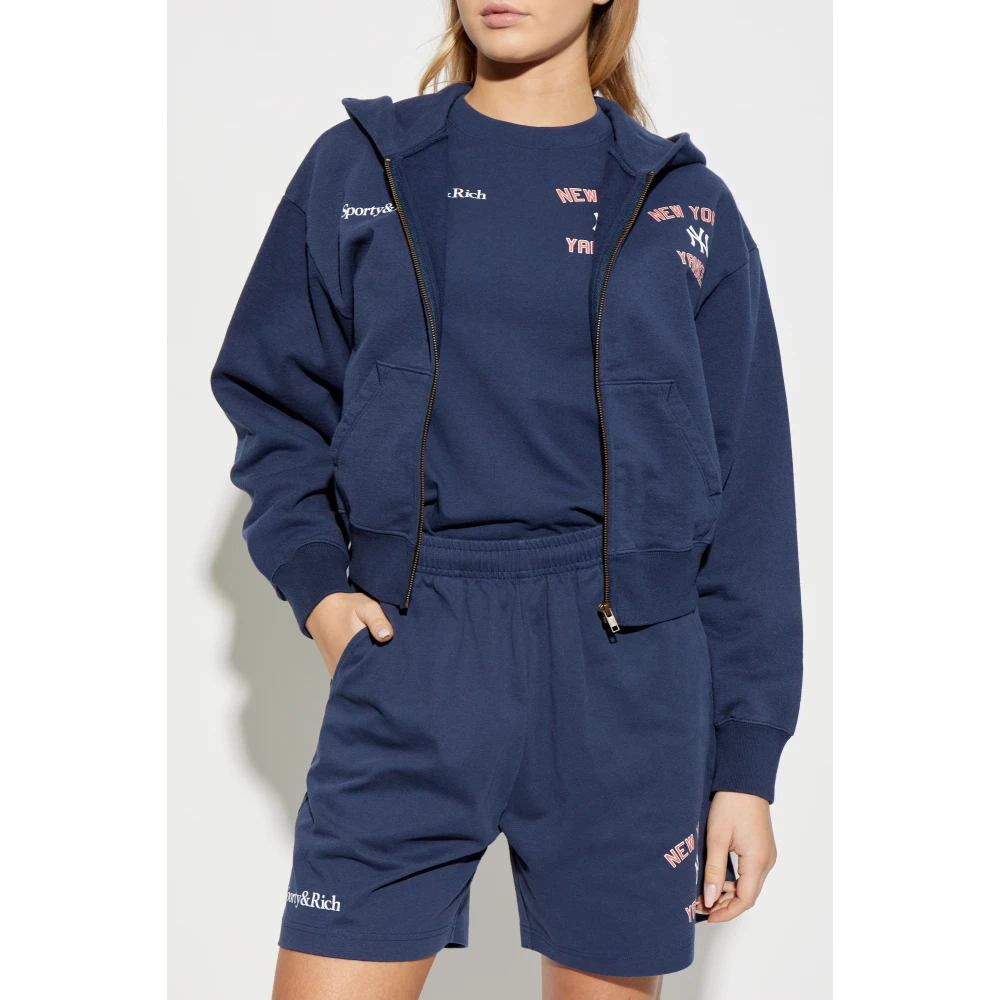 Sporty & Rich Sweatshirt uit de 47 & The New York Yankees collectie Blue Unisex