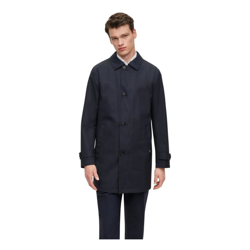 Boss Marine Stretch-Wol Regular-Fit Jas Blue Heren