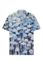 chemise-bleue-en-viscose-avec-parapluie