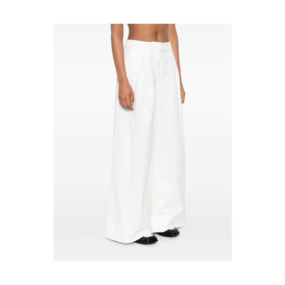 The Garment Witte broek met knopen en zakken White Dames