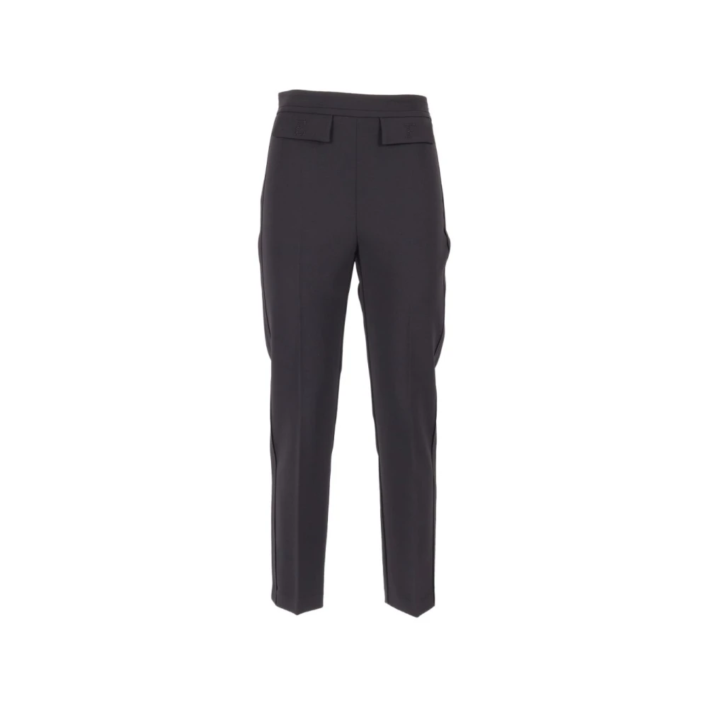 Elisabetta Franchi Women's Black Cropped Trousers, Xs, Rtw...
