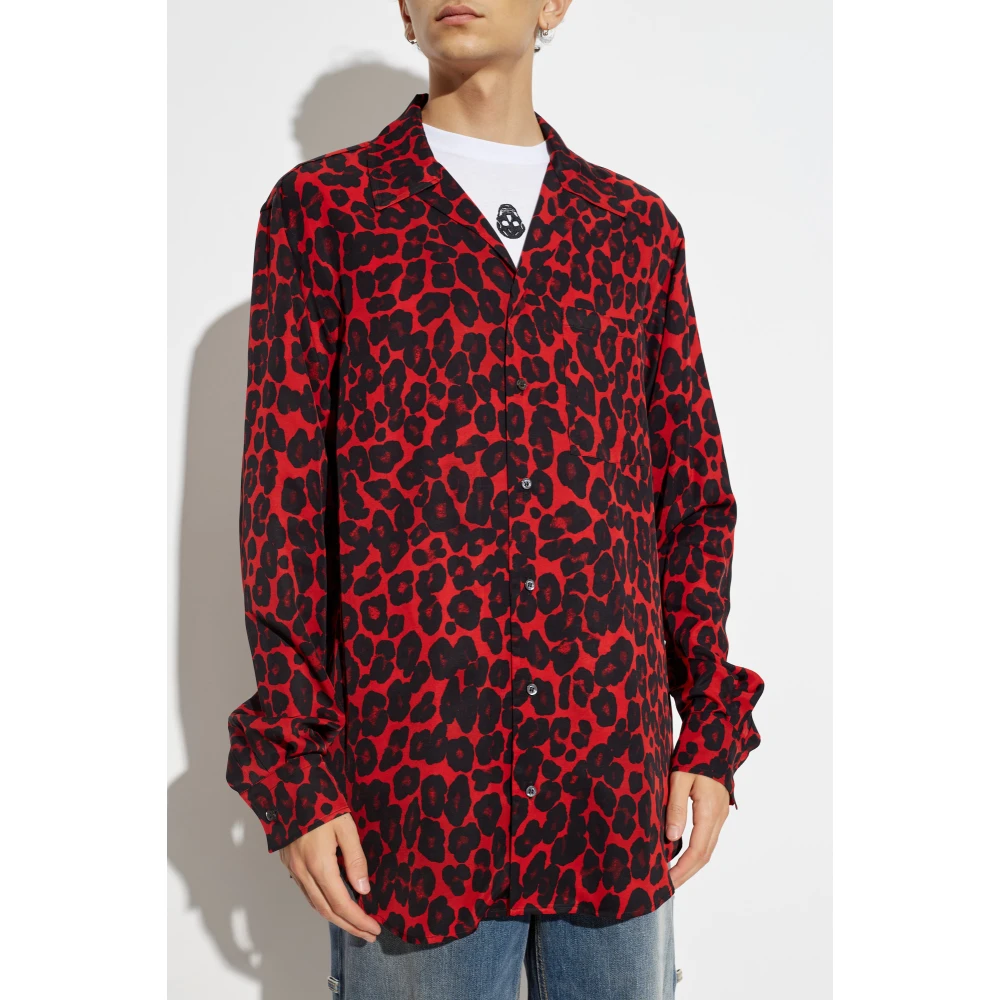 alexander mcqueen Shirt met dierenmotief Red Heren