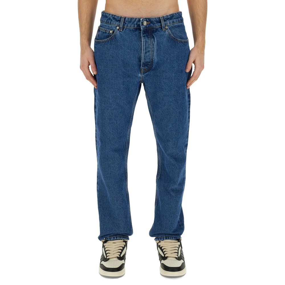 Palm Angels Uomo Blu - Lw Monogram Straight Dnm - Jeans - W33