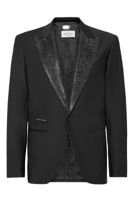 Wool Blazer LS Strass Rever