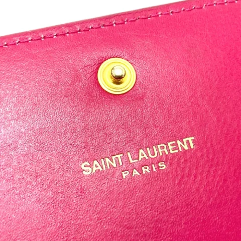 Yves Saint Laurent Vintage Pre-owned Leather wallets Pink Dames