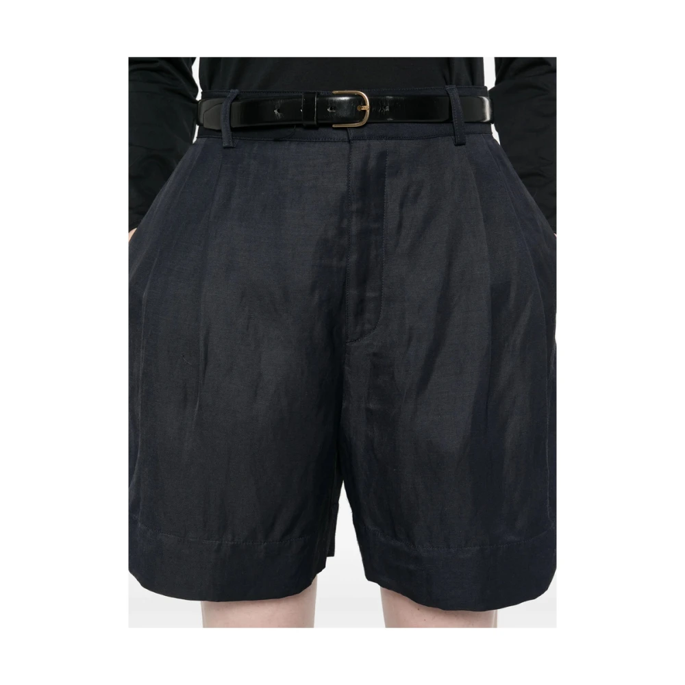 Soeur Blauwe Oxford Korte Broek Blue Dames