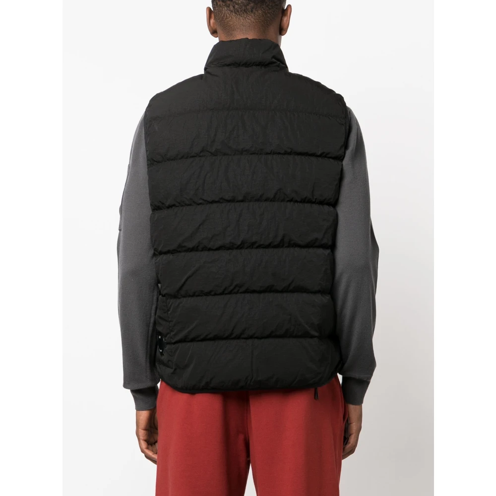 C.P. Company Zwarte Gewatteerde Dons Gilet Black Heren