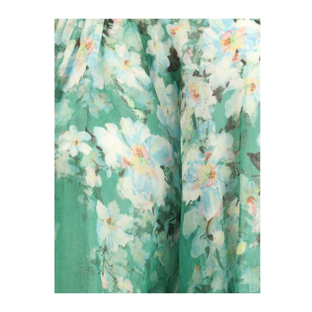 Zimmermann Zijden blouse met ballonmouwen Multicolor Dames