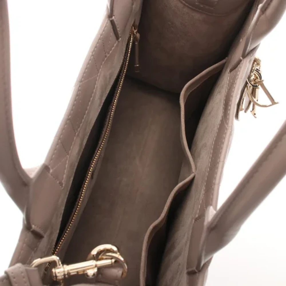 Dior Vintage Pre-owned Leather dior-bags Beige Dames