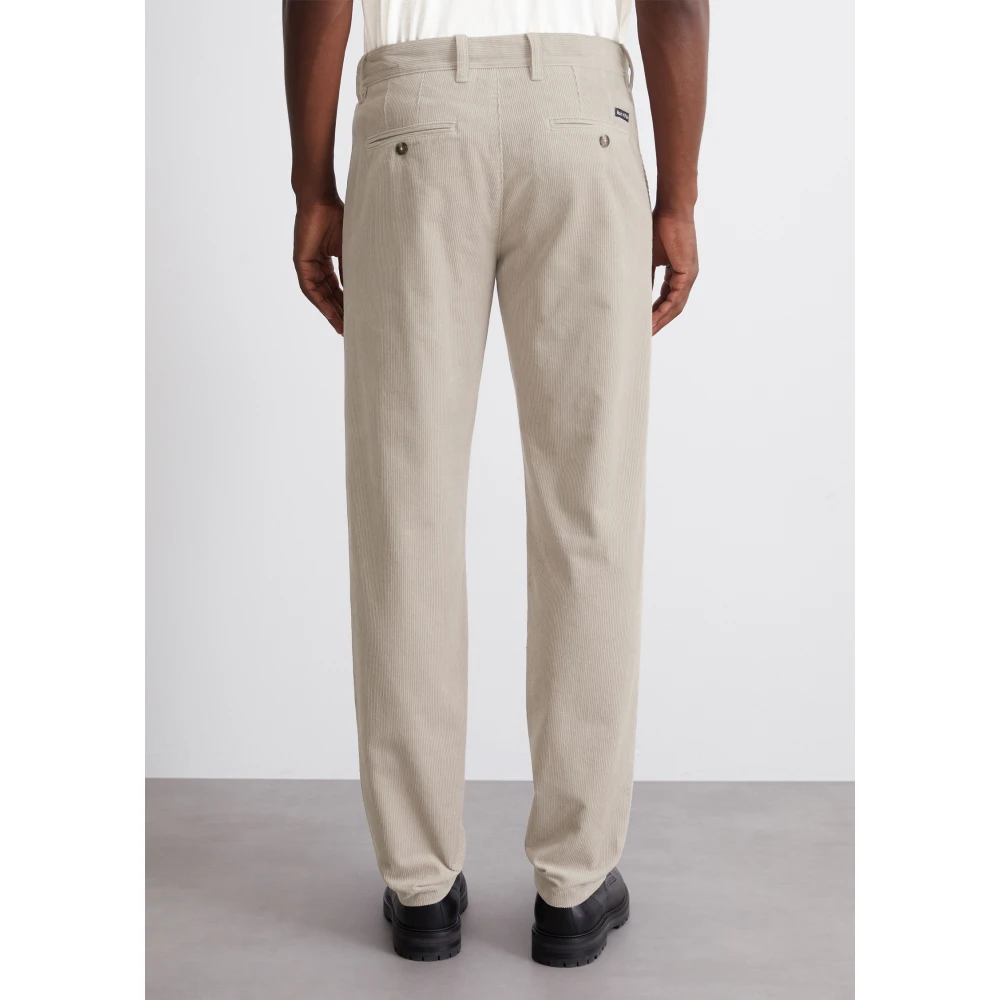Marc O'Polo Corduroy broek model Osby plooien toelopend Gray Heren