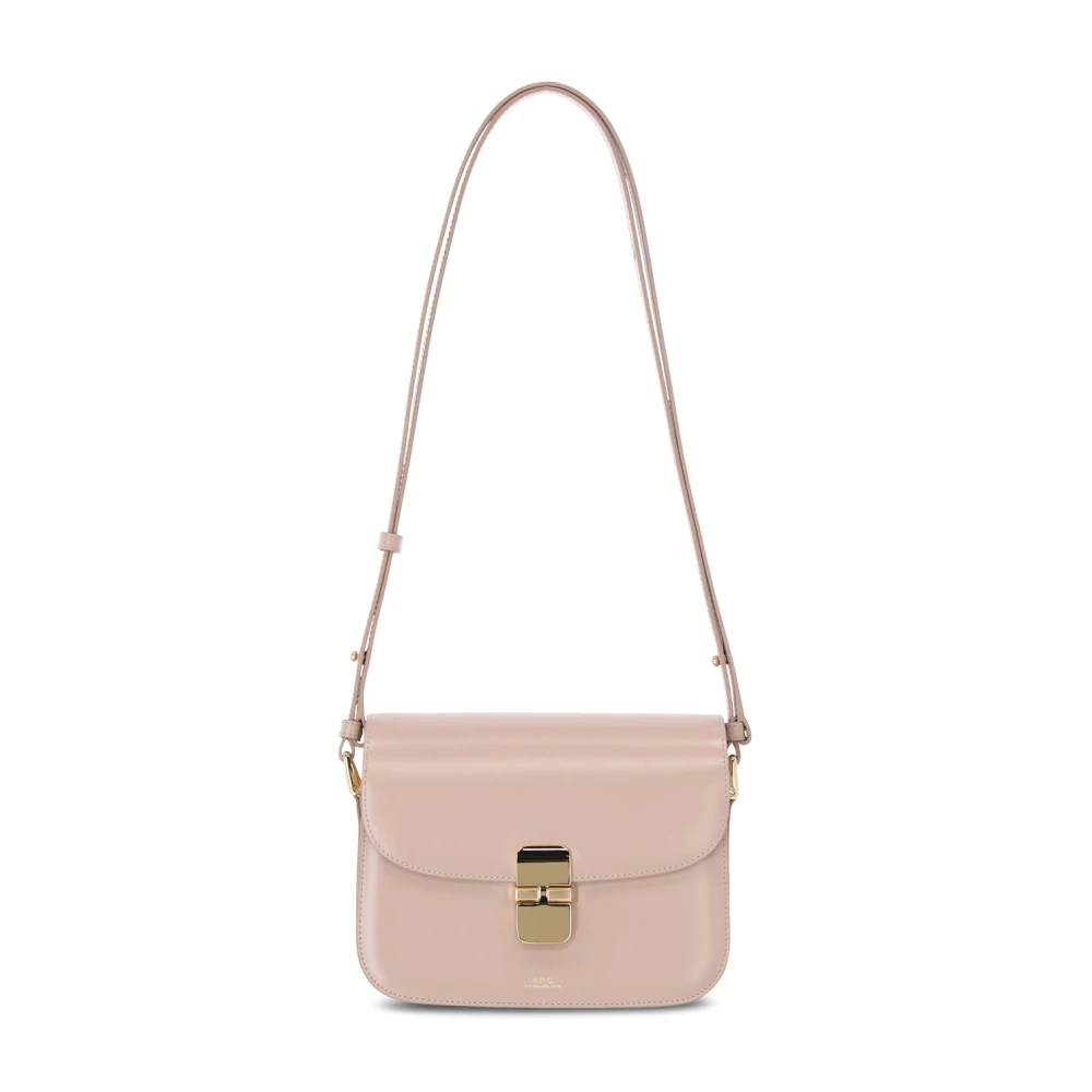 A.p.c. Leren schoudertas Grace Pink Dames