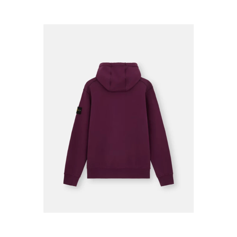 Stone Island Bordeauxrode Hoodie van Fleece Purple Heren