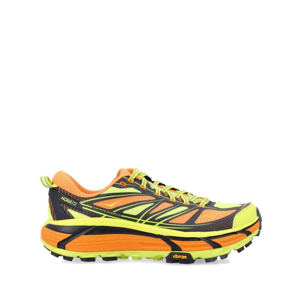 Hoka One One Färgglada Mesh Sneakers med Tjock Sula Multicolor, Herr