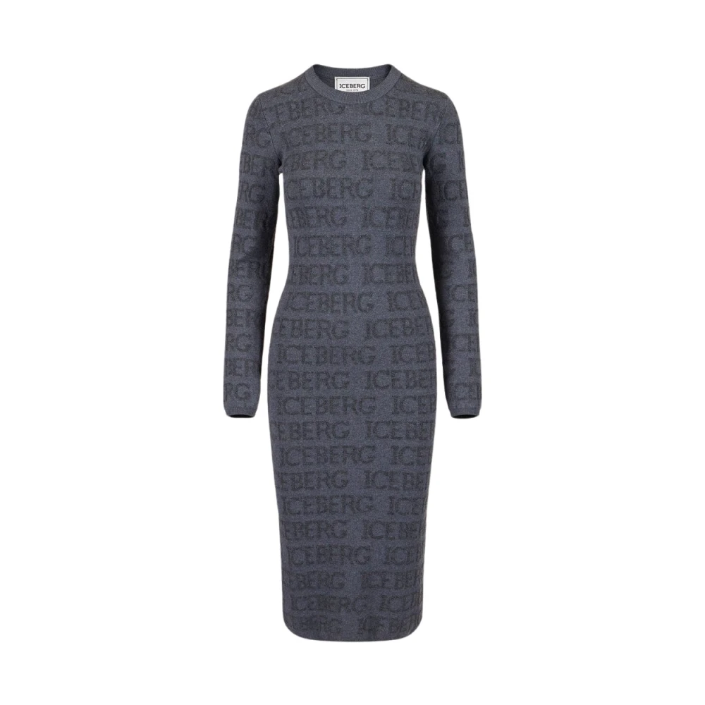 Iceberg Jurk met ijsbergpatroon Gray Dames