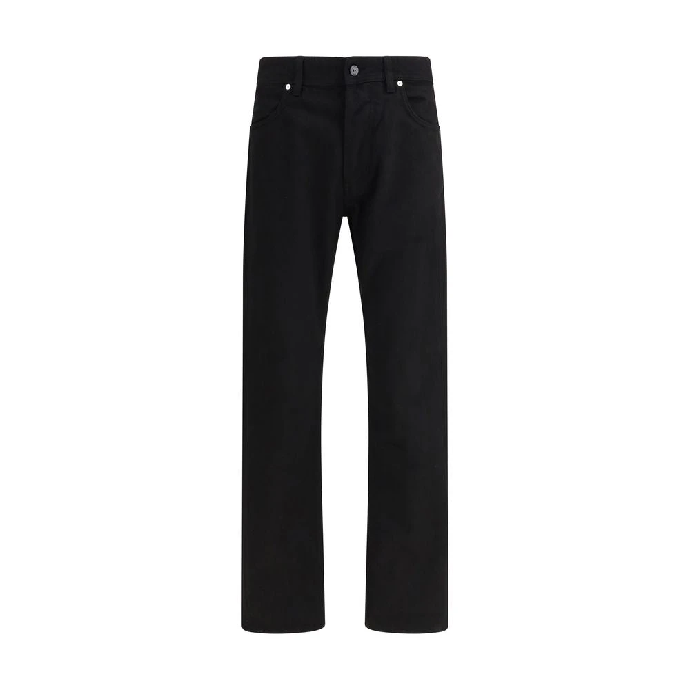 Stone Island Black Straight Fit Jeans, Male, W31, Straight Leg Cotton Bull Denim Jeans