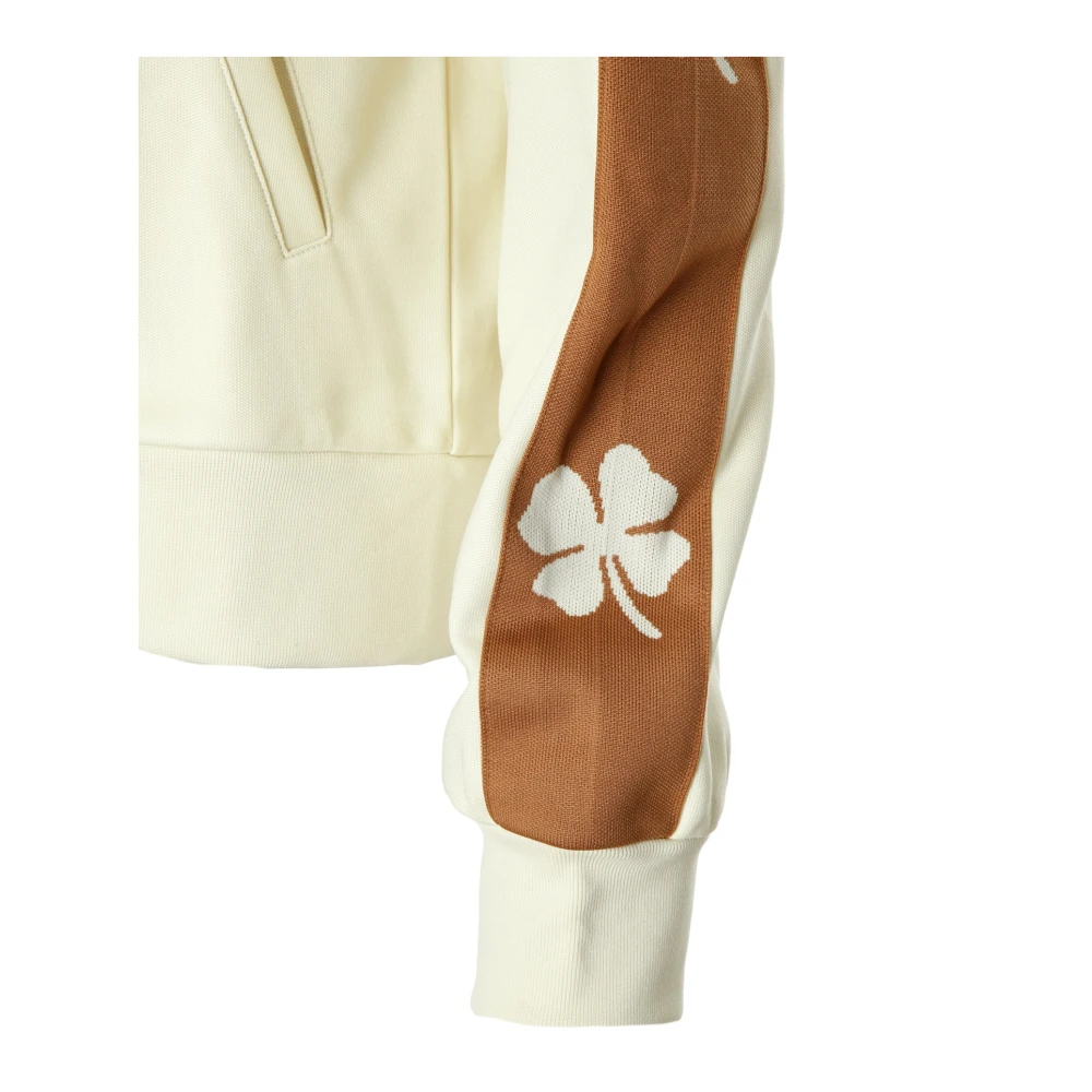 Autry Trainingsjack met klavermotief en rits Beige Heren