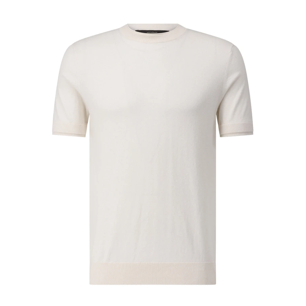 Windsor Zijden en kasjmier T-shirt White Heren