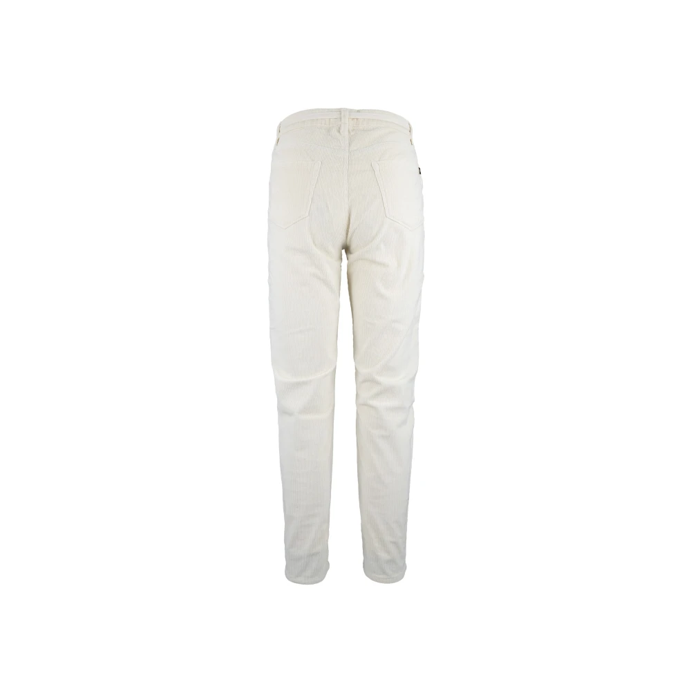 Kaos Gouden Detail Knoop Rits Dames Jeans White Dames