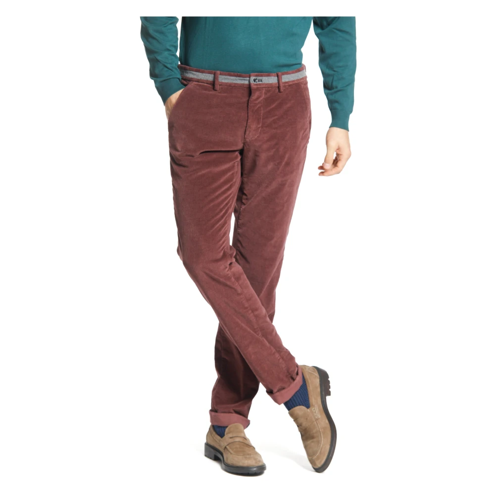 Mason's Bordeaux Slim-Fit Chinos Red Heren