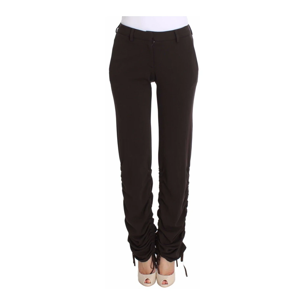 Ermanno Scervino Women's Blue Slim-Fit Trousers, 2XS, Slim-Fit Trousers