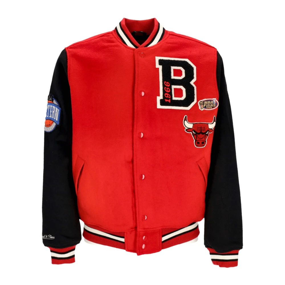 Mitchell & Ness Chicago Bulls Varsity Jacket Rood Zwart Red Heren