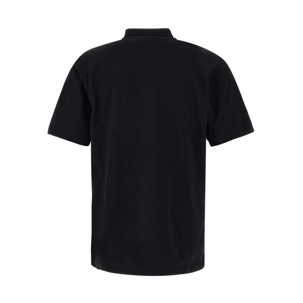 Iceberg Zwarte Polo T-shirt met Logo voor Heren Black Heren