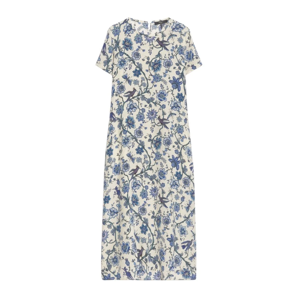 Max Mara Weekend Zijden midi-jurk met klassiek ontwerp Blue Dames