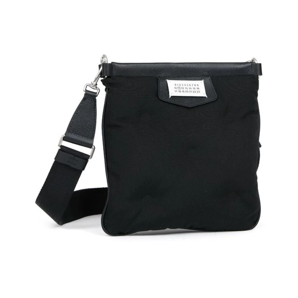 Maison Margiela Zwarte Bum Bag met Logo Patch Black Heren