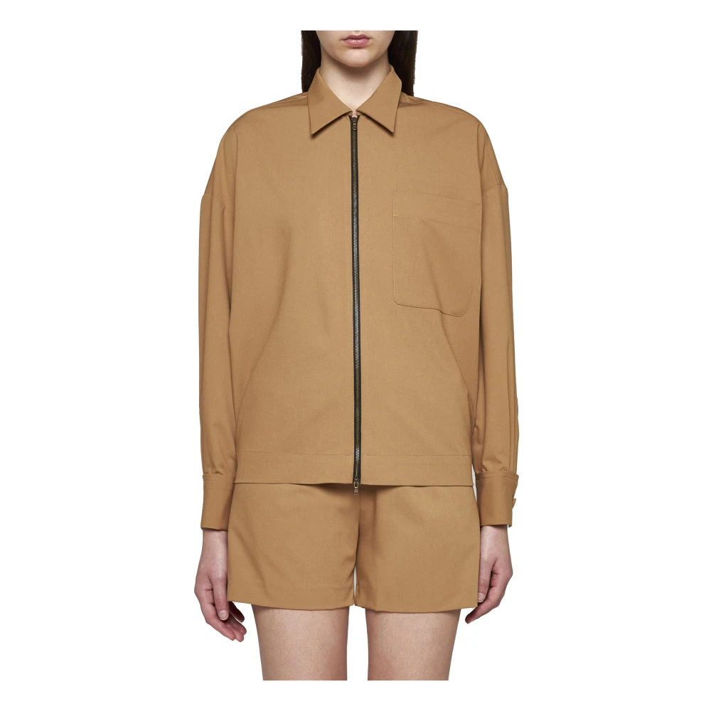 Blanca Vita Bruine Leren Jassen Brown Dames