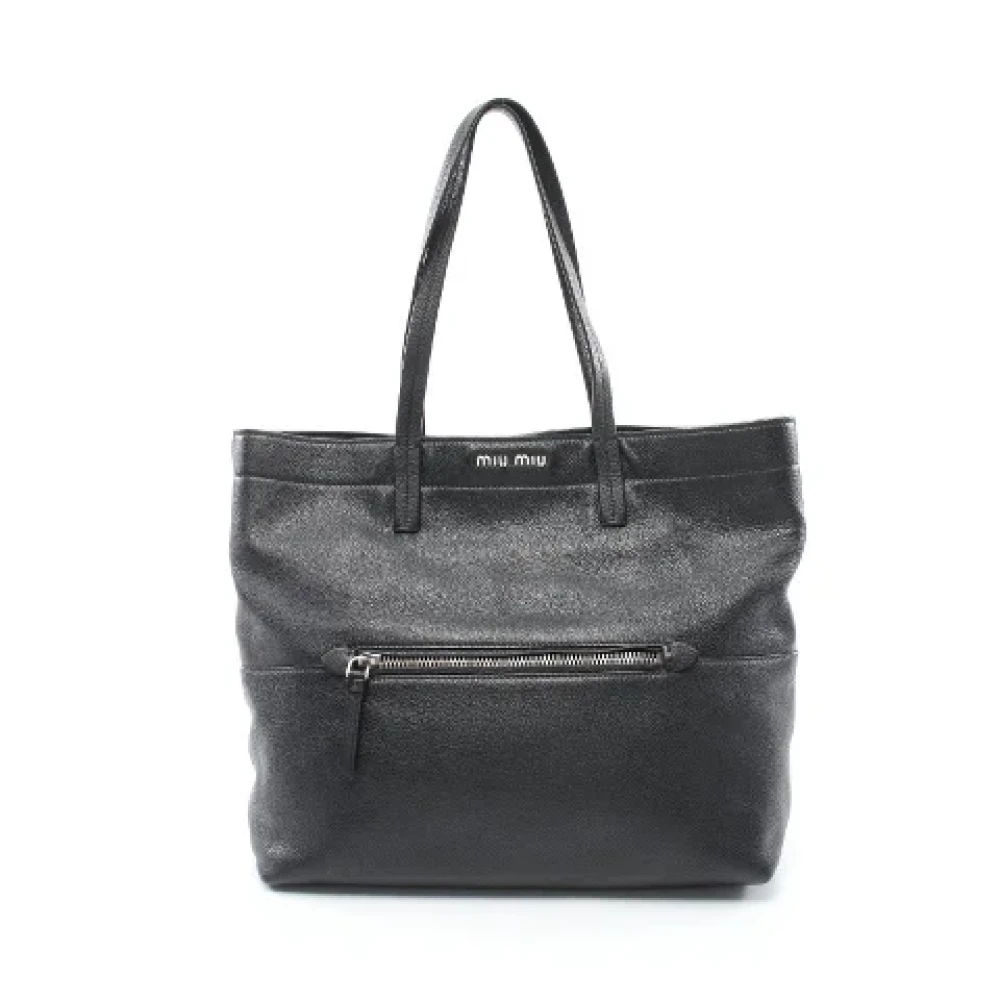 Miu Pre-owned Leather totes Black Dames