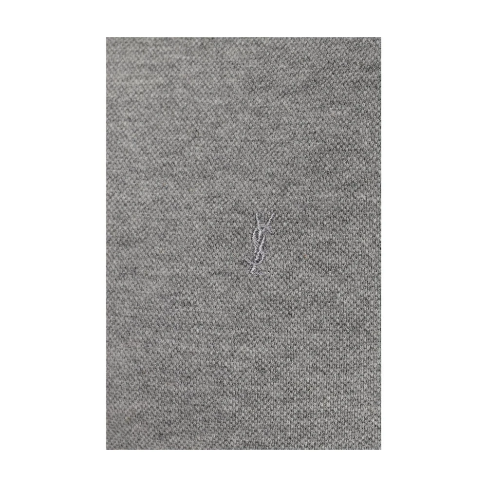 Saint Laurent Cassandre Polo Shirt Gray Heren