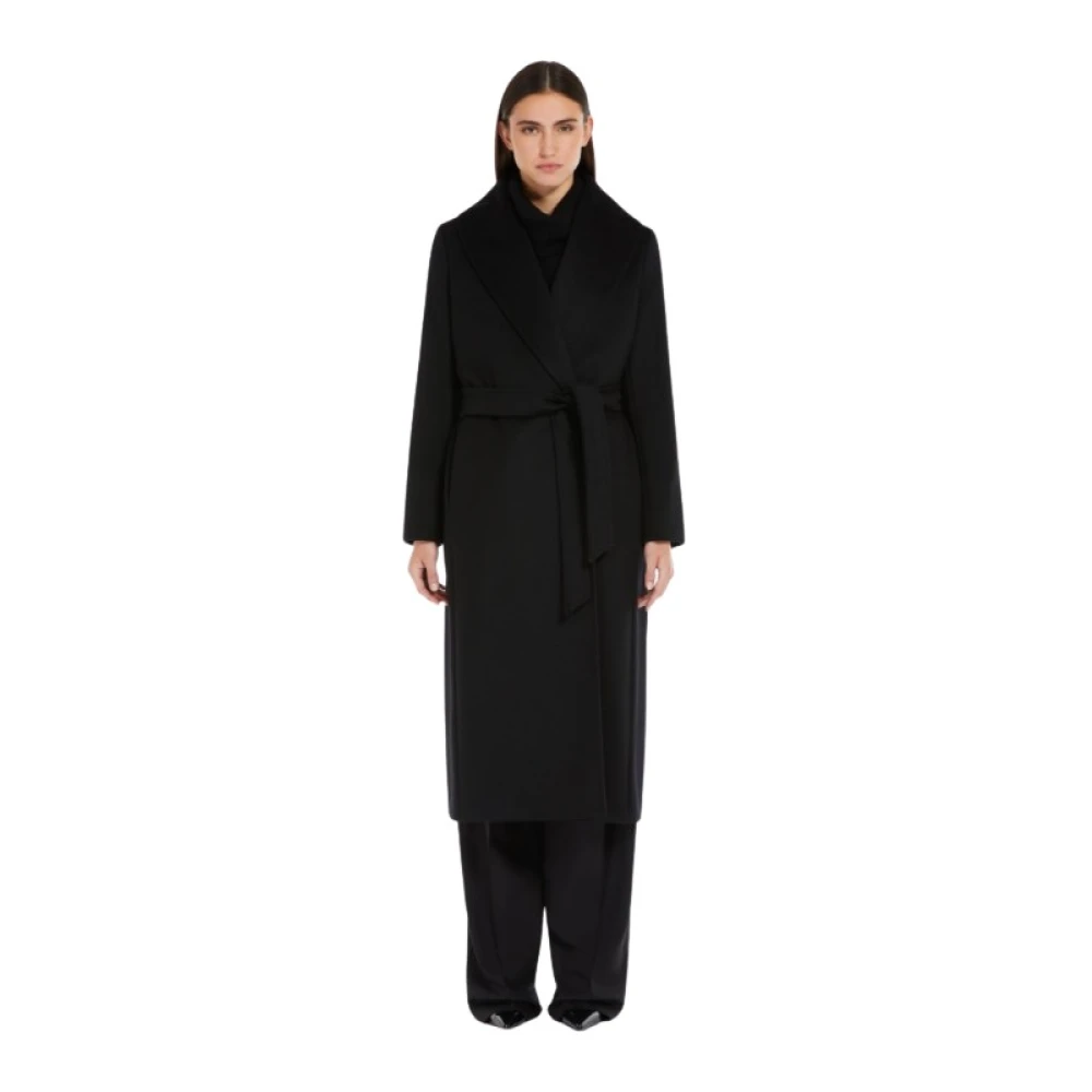 Max Mara Wollen jas in Array Large Black Dames