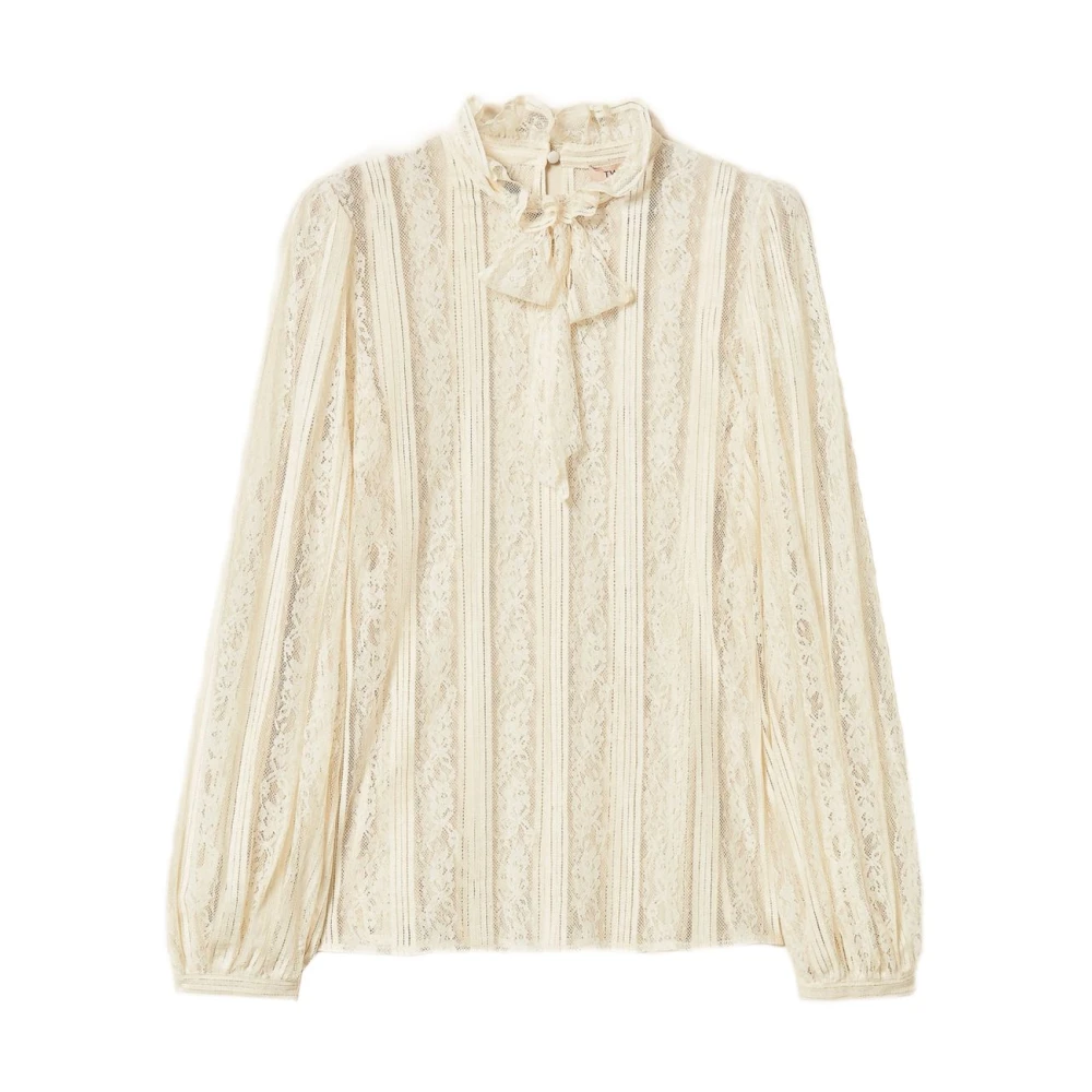 Twinset Women's Beige 261Tp2541 Lace Blouse - Blouses - L - Blouses & Shirts
