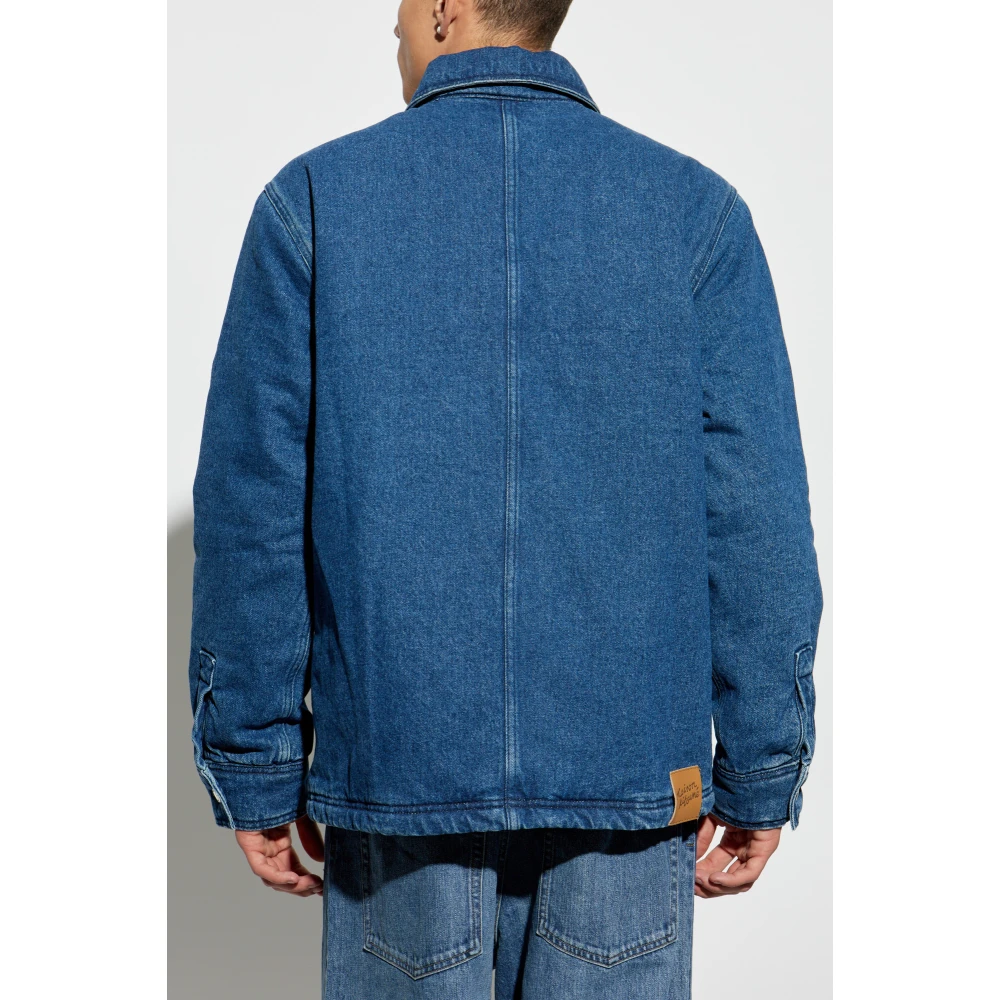 Maison Kitsuné Geïsoleerde spijkerjas Blue Heren
