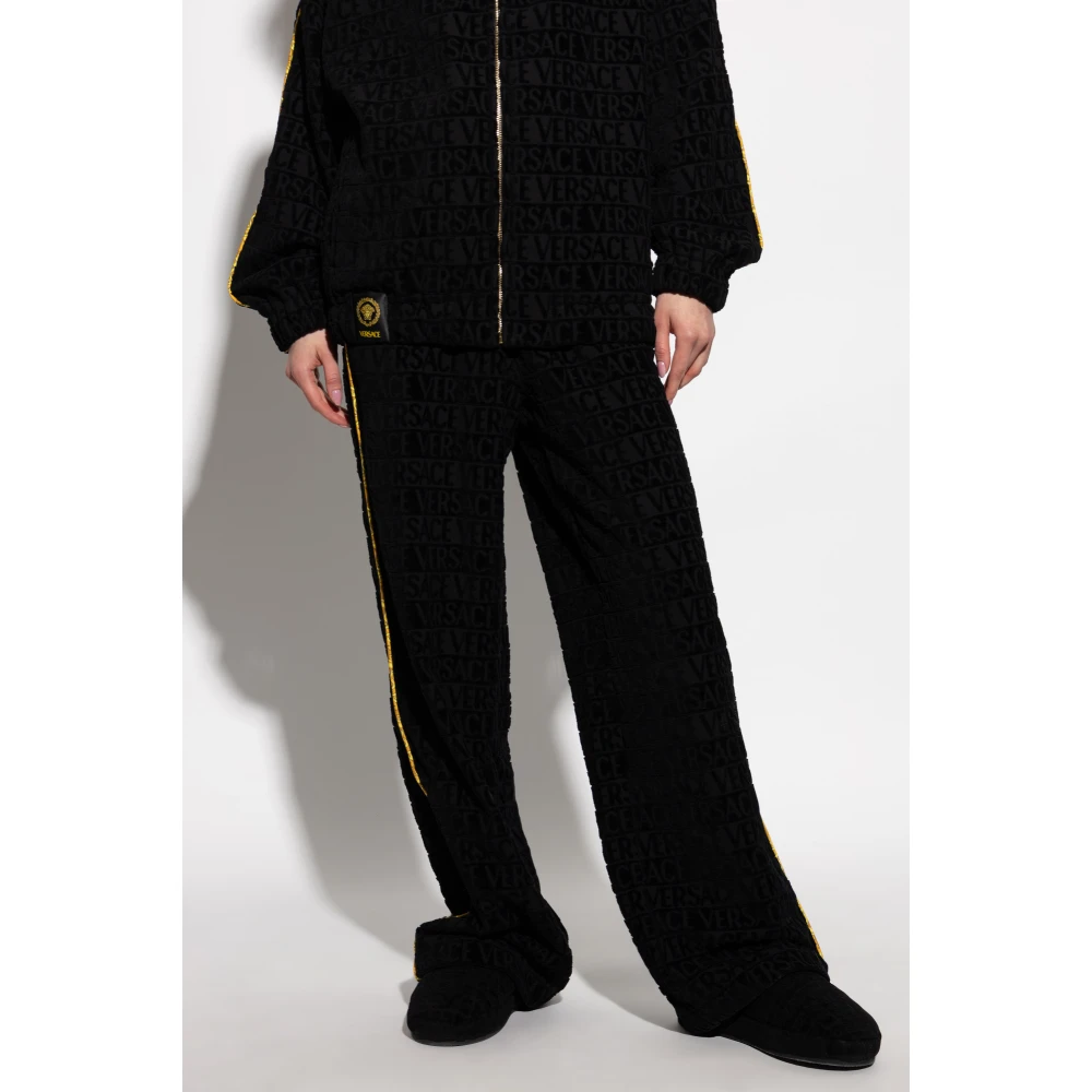 Versace Broek met logo Black Unisex